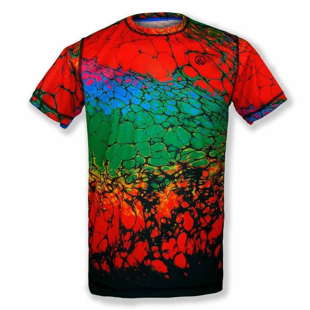 NEW INKNBURN men's playing with fire tech shirt in multi